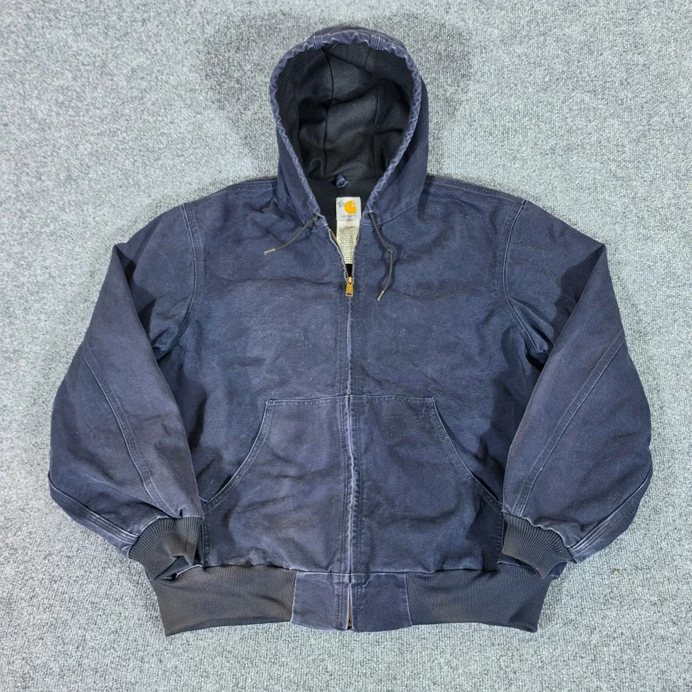 Carhartt J25 MDT Midnight Blue Sandstone Duck Active Jacket Mens XL Regular